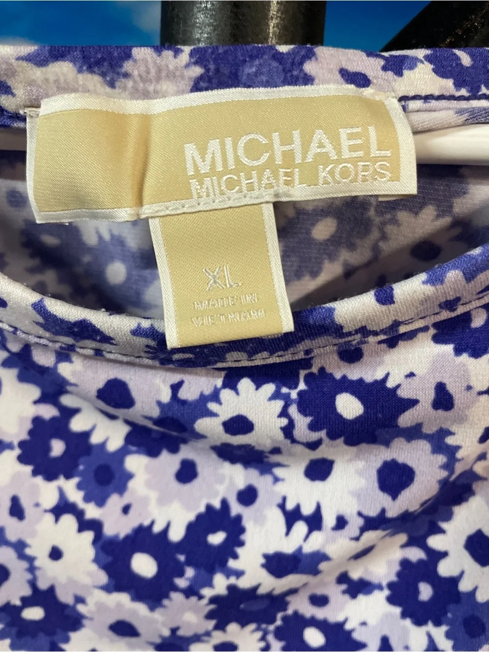 Michael Kors Blue and White Floral Dress